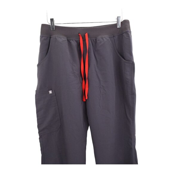 Figs Scrub Pants Kade Cargo Bottoms Utility Nursing Medical Large Petite Gray - Picture 3 of 8